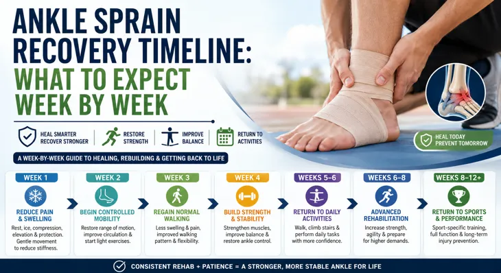 Ankle Sprain Recovery Timeline: What to Expect Week by Week